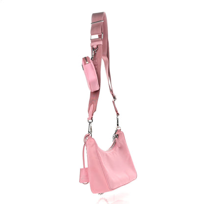 Prada Nylon Re-Edition 2005 Shoulder Bag Rosa 2 of 12