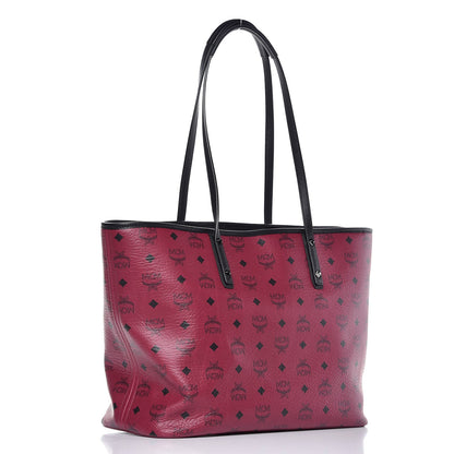 MCM Visetos Medium Anya Shopping Tote Scooter Red 4 of 9
