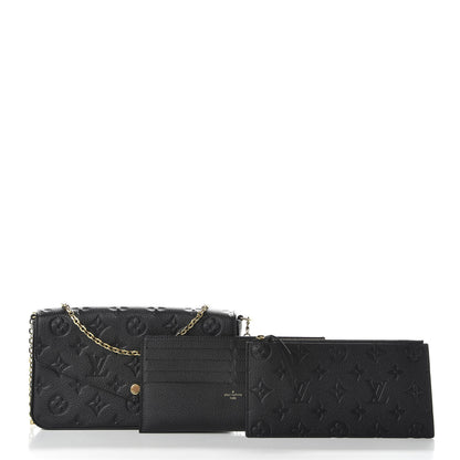 Louis Vuitton Empreinte Pochette Felicie Chain Wallet Black 3 of 10