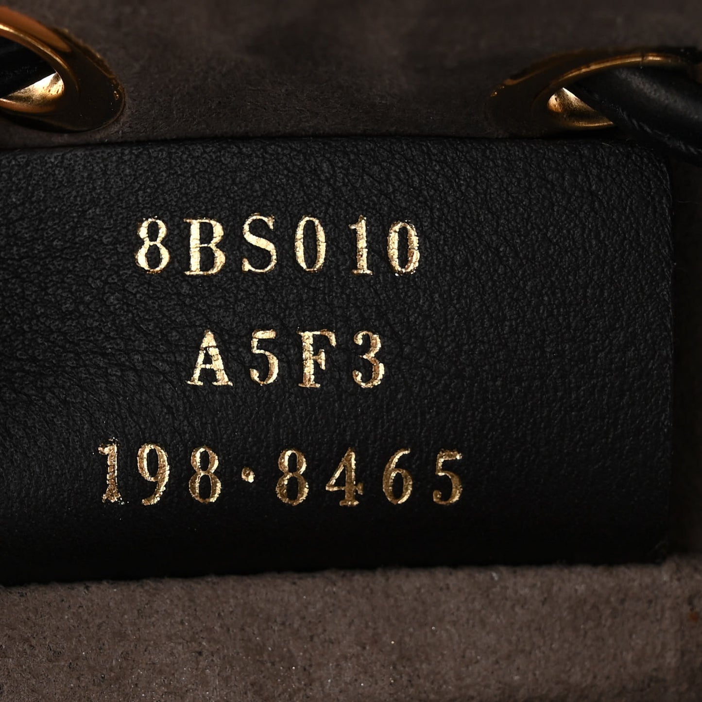 Vitello Century F is Fendi Eyebrow Monster Eyes Embossed Mini Mon Tresor Bucket Bag Black