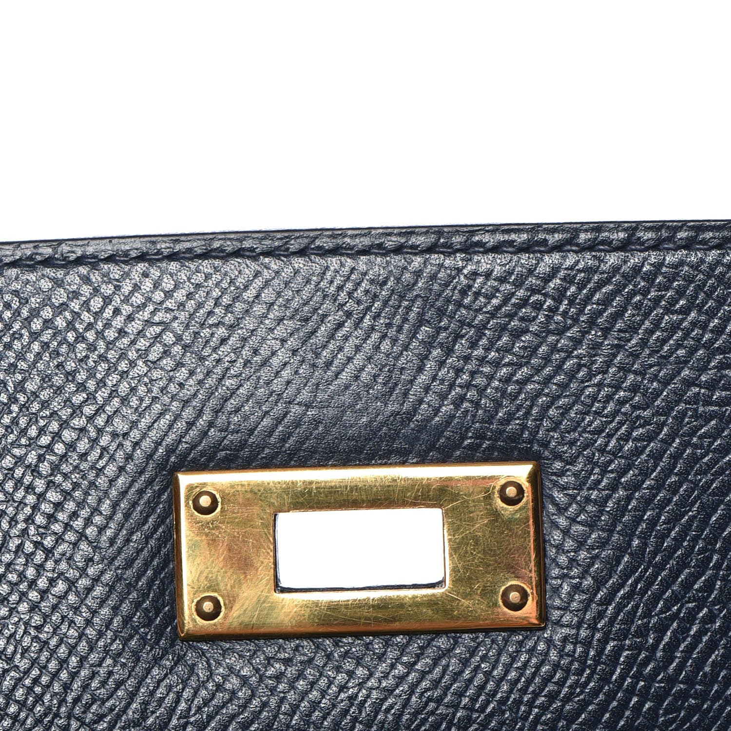 Hermes Courchevel Kelly Retourne 35 Bleu Marine 18 of 28