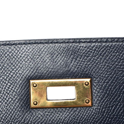 Hermes Courchevel Kelly Retourne 35 Bleu Marine 18 of 28