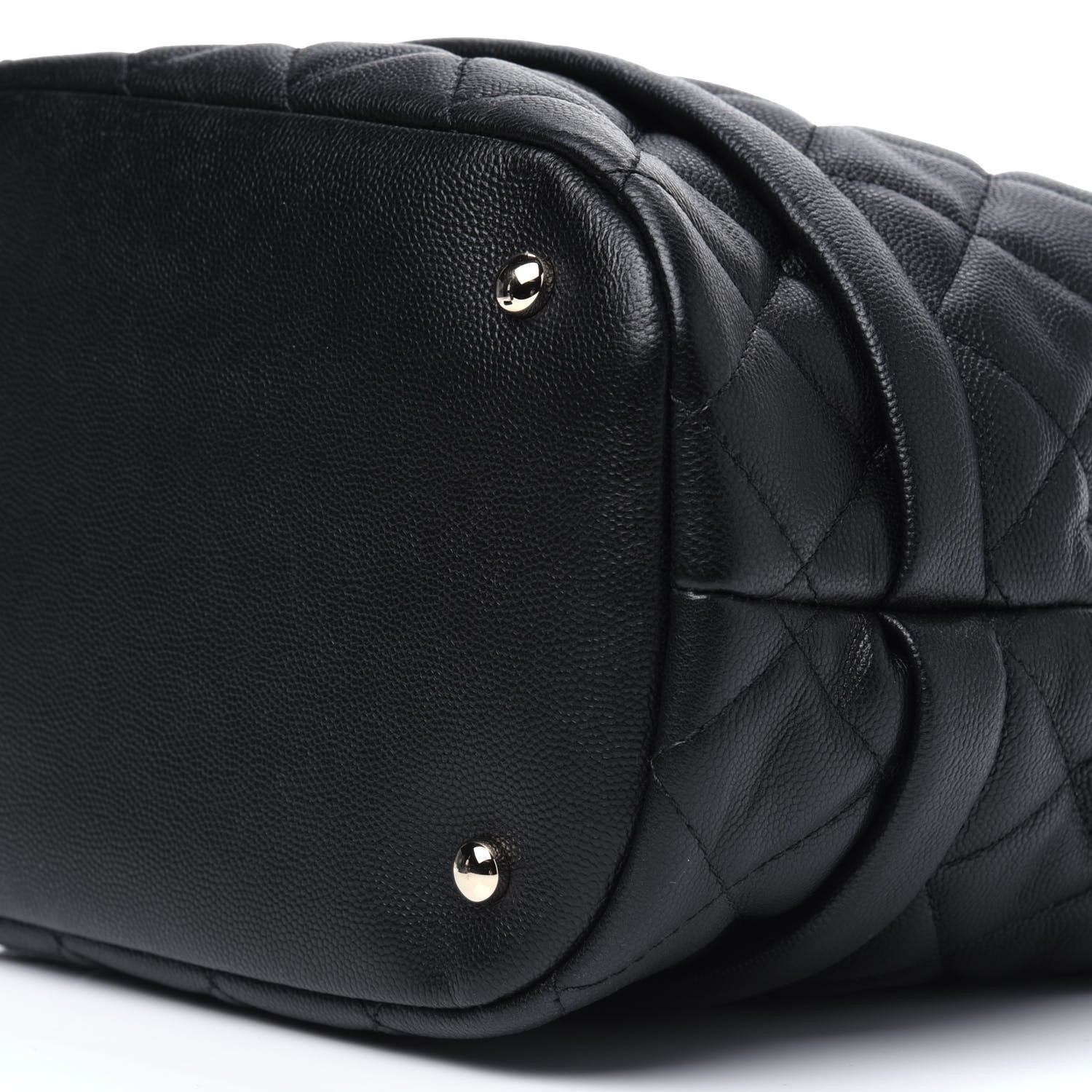 Chanel Caviar Quilted Large Rolled Up Bucket Drawstring Bag Black 10 of 12