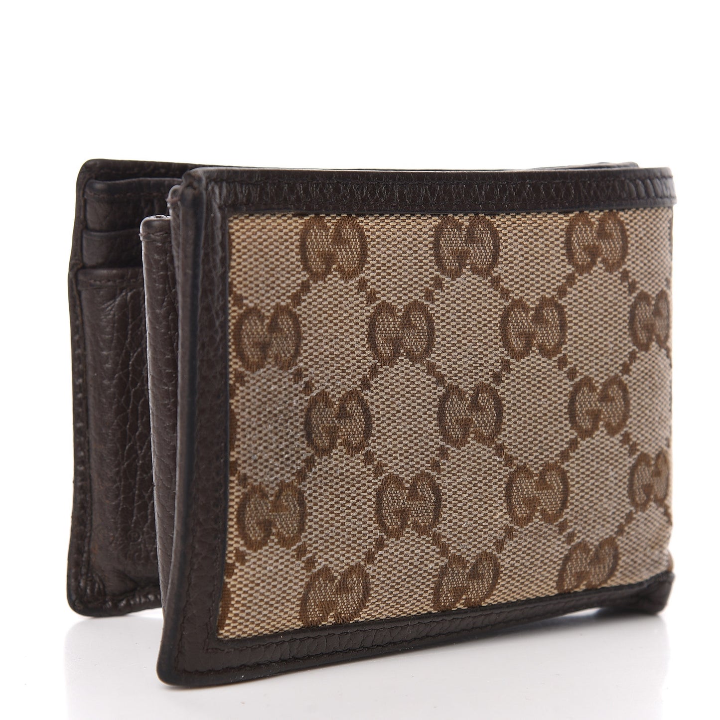 Monogram Bi-Fold ID Wallet Dark Brown