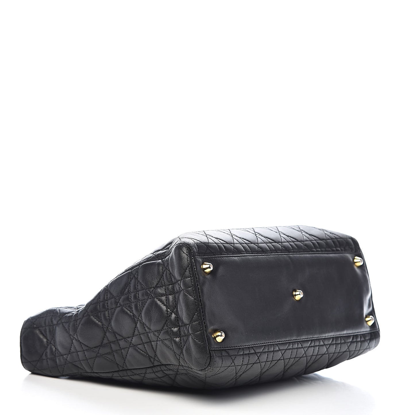 Lambskin Cannage Large Lady Dior Black