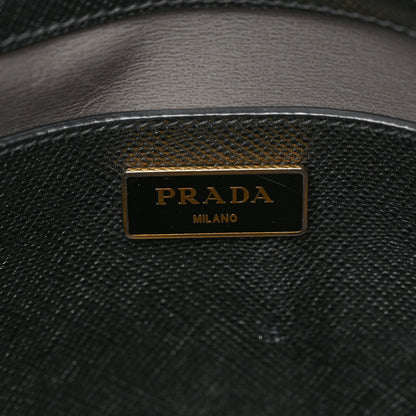Prada Saffiano Metal Zip Tote Black 6 of 9