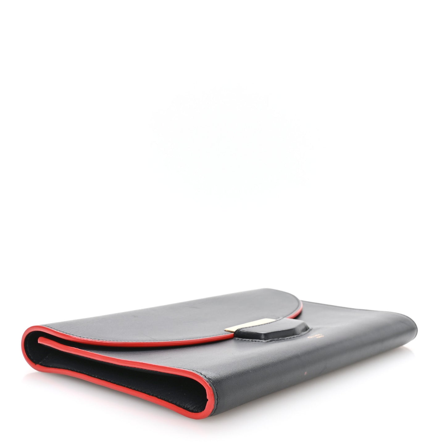 Smooth Calfskin Trotteur Clutch Navy Blue Red