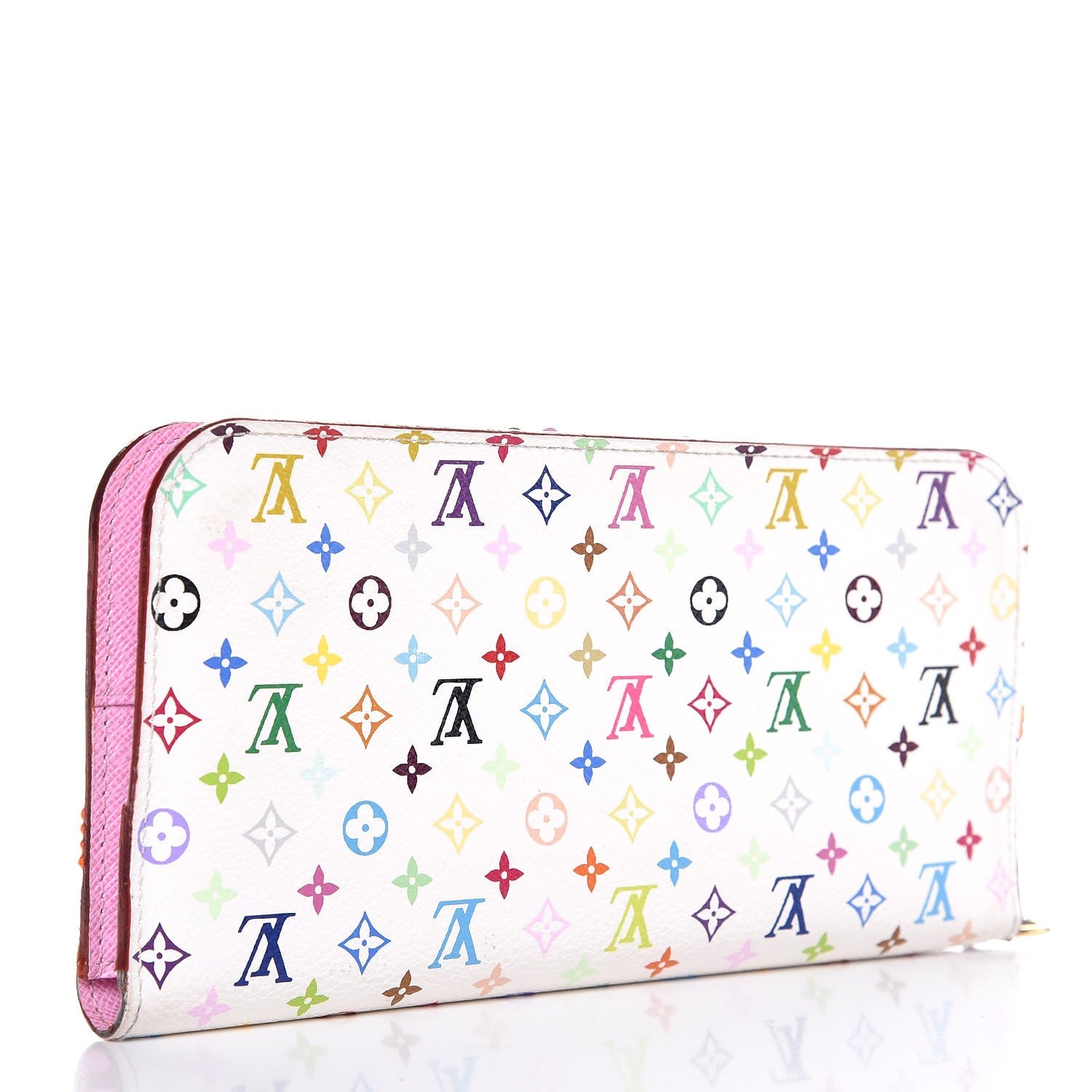 Louis Vuitton Monogram Multicolor Insolite Wallet White Litchi 3 of 8