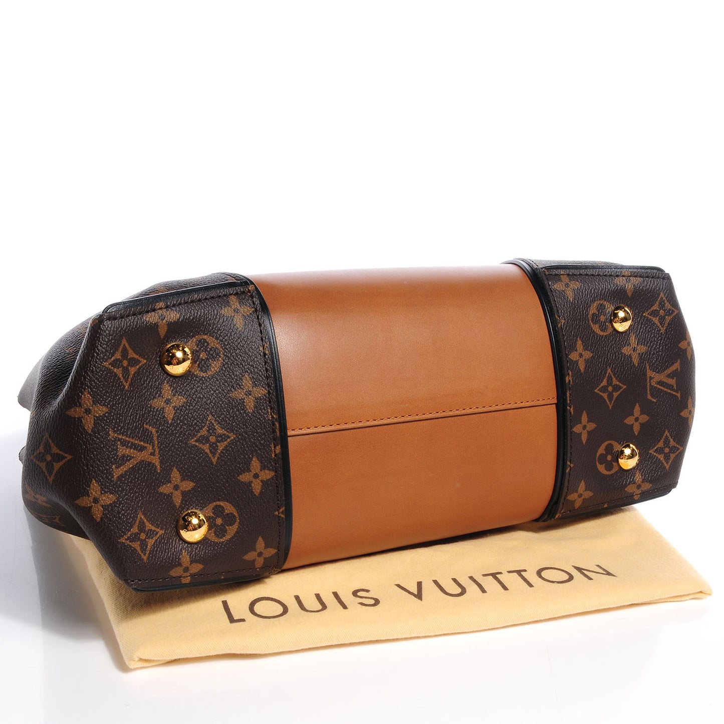 Monogram Cuir Orfevre Tote W PM Noisette