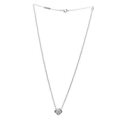 Van Cleef & Arpels 18K White Gold Diamond Pure Alhambra Pendant Necklace 3 of 7