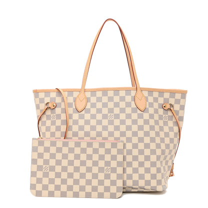 Louis Vuitton Damier Azur Neo Neverfull MM Rose Ballerine 1 of 10