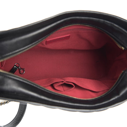 Chanel Aged Calfskin Chevron Quilted Medium Gabrielle Hobo Black 4 of 9