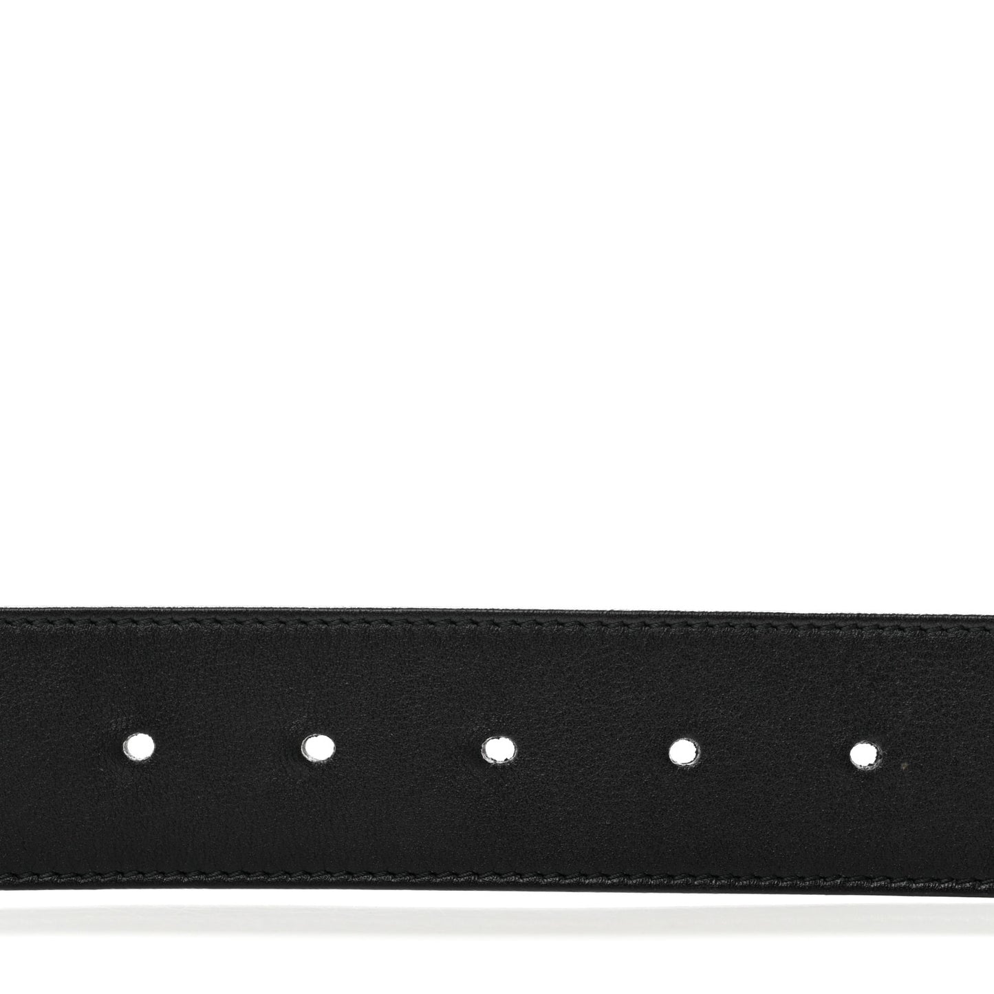 Moon Calfskin Pearl Double G 40mm Belt 85 34 Black Cream