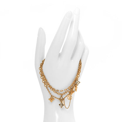 Louis Vuitton Metal Crystal Blooming Bracelet Gold 2 of 5