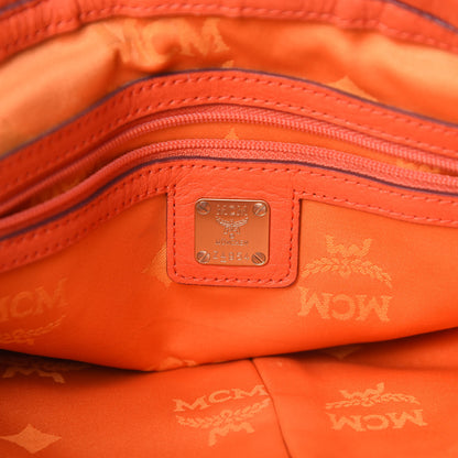 MCM Calfskin Ottomar Monogram Tote Orange 6 of 14