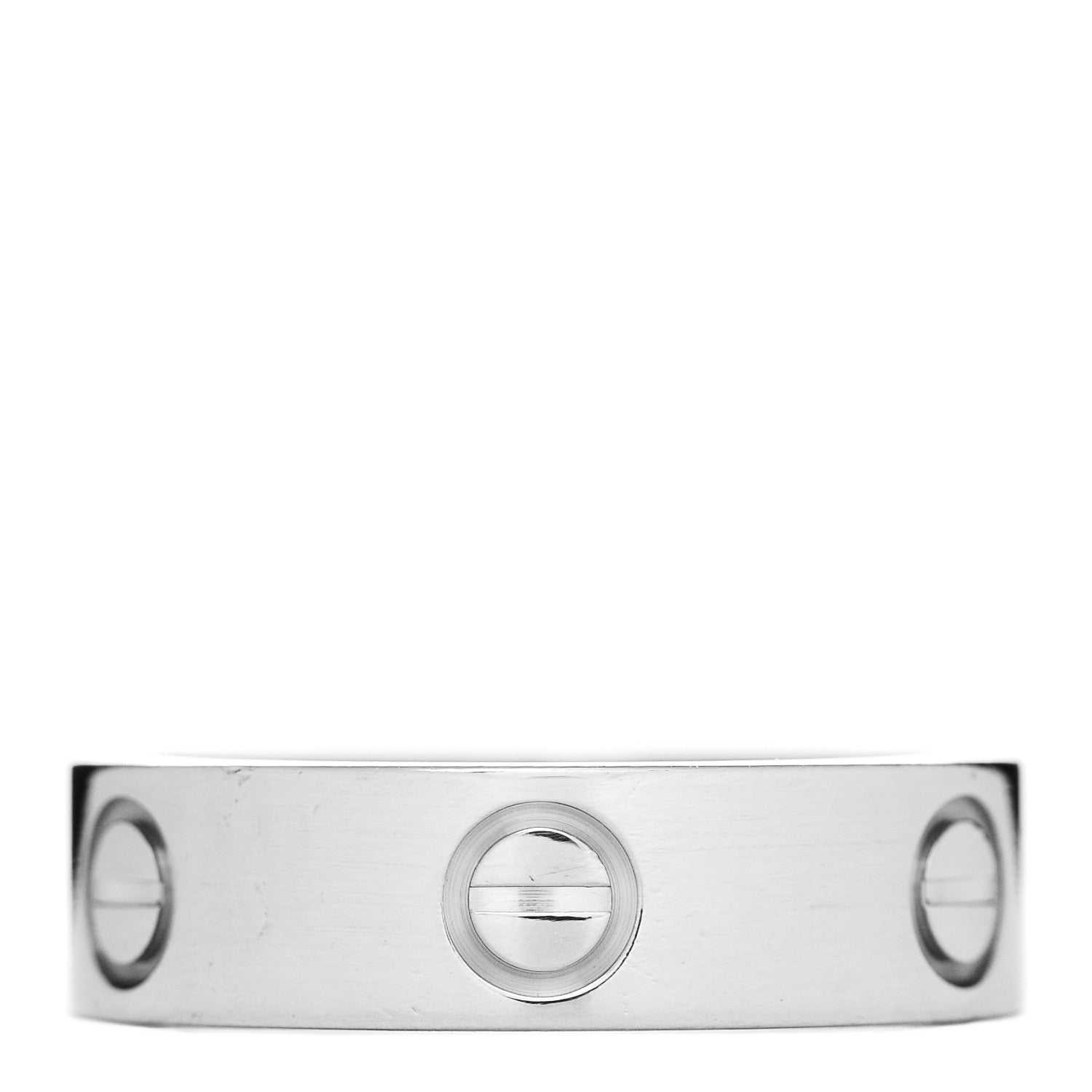Cartier 18K White Gold 5.5mm LOVE Ring 54 6.75 1 of 4