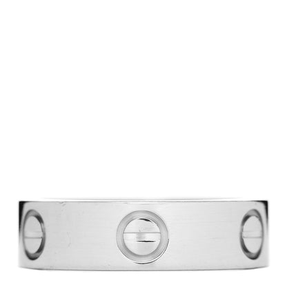 Cartier 18K White Gold 5.5mm LOVE Ring 54 6.75 1 of 4