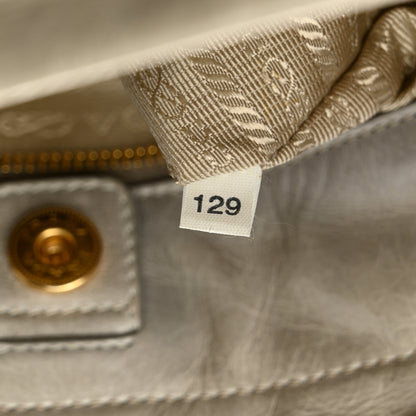 Prada Vitello Shine Shopping Satchel Nube 7 of 12
