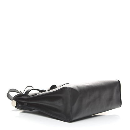 Hermes Toile H Berline Vache Hunter Herbag Zip PM 31 Black Ecru 5 of 14