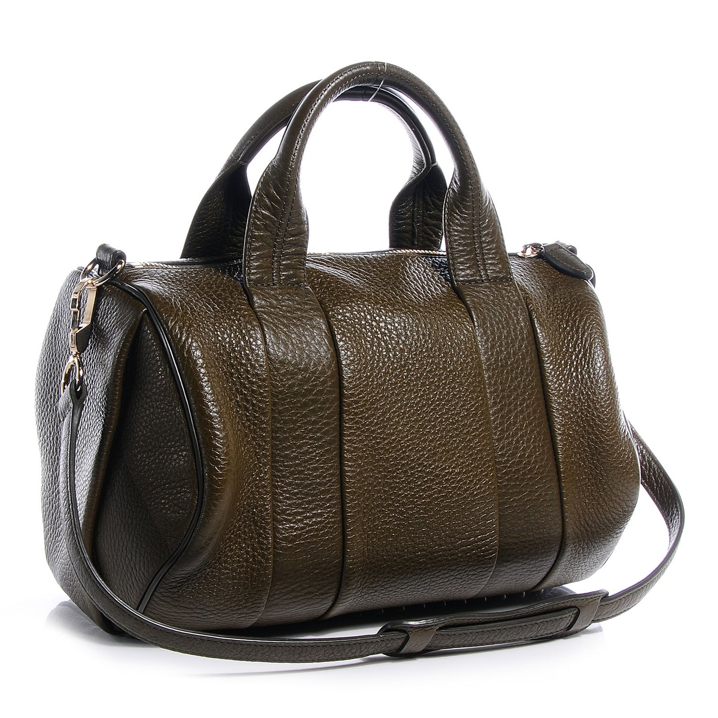 Leather Rocco Duffel Bag Olive