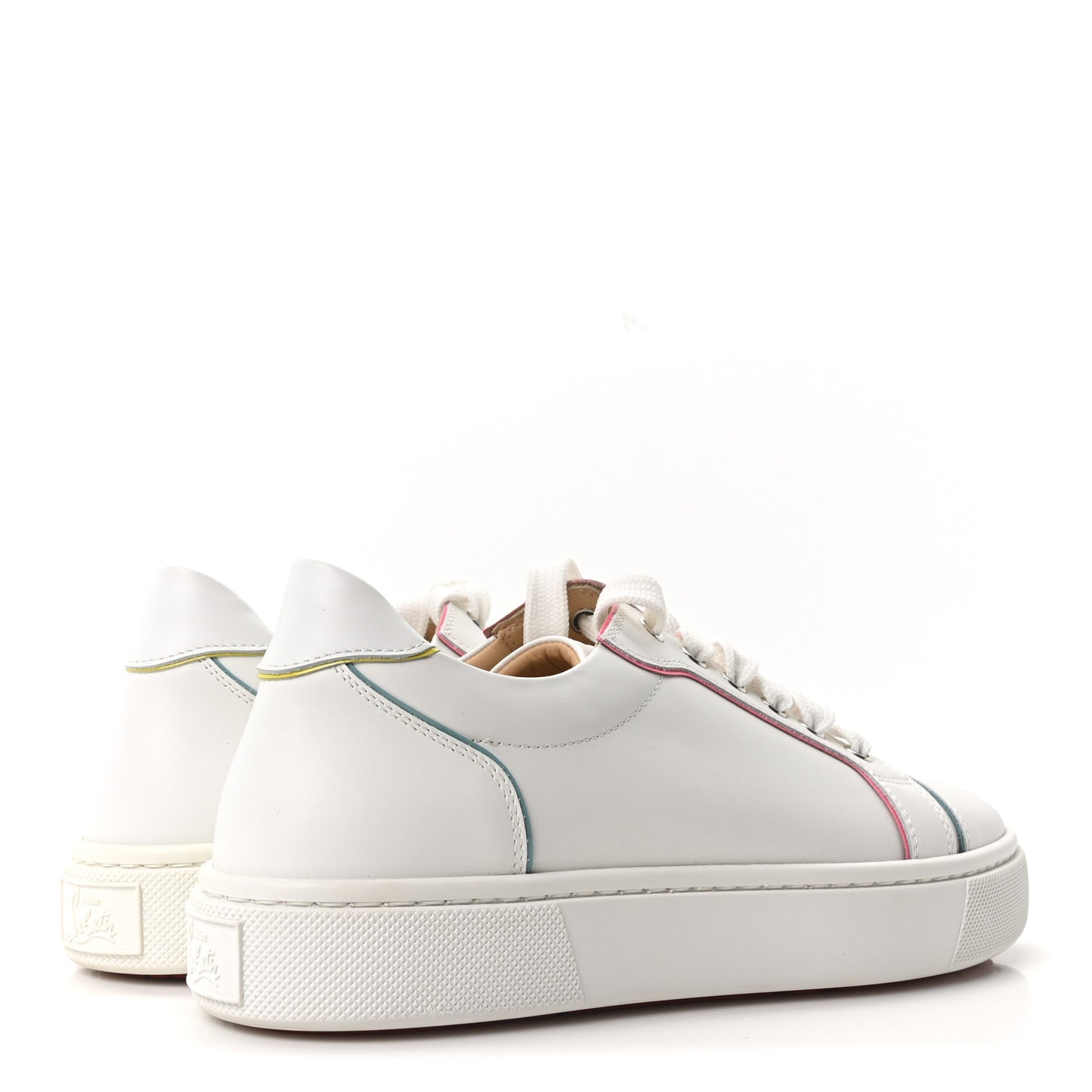 Calfskin Patent Vieirissima Flat Sneakers 40 White Multicolor