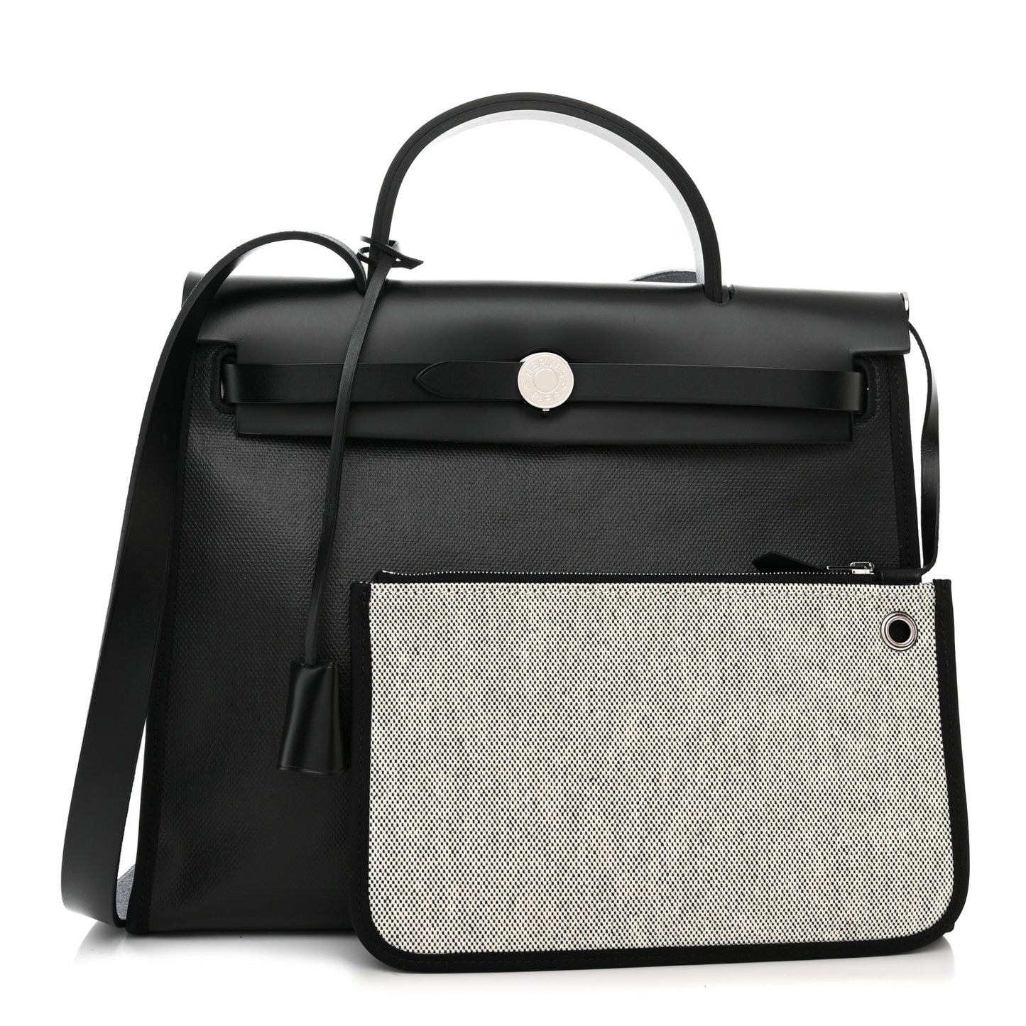Toile H Berline Vache Hunter Herbag Zip PM 31 Black Ecru