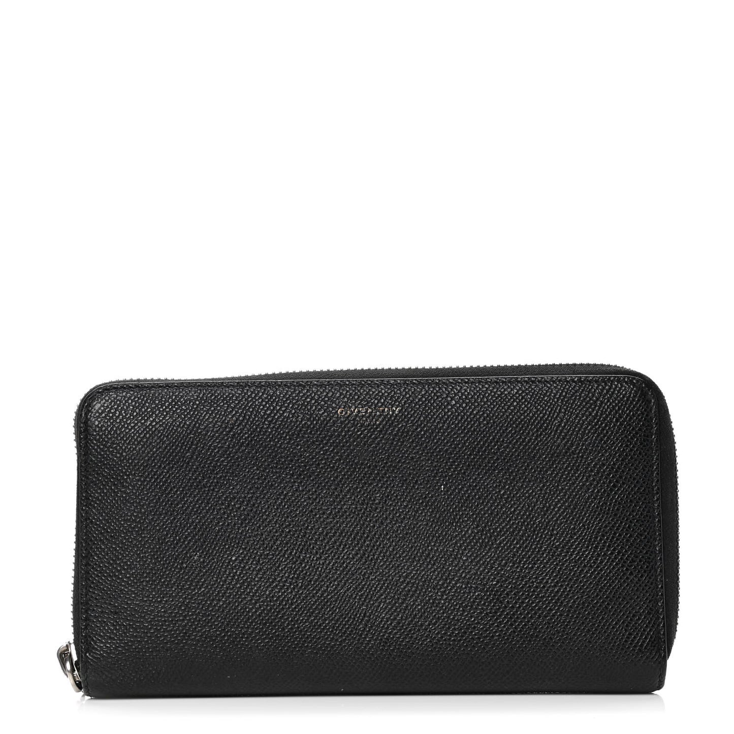 Textured Coated Canvas Pandora Zip Around Wallet Black