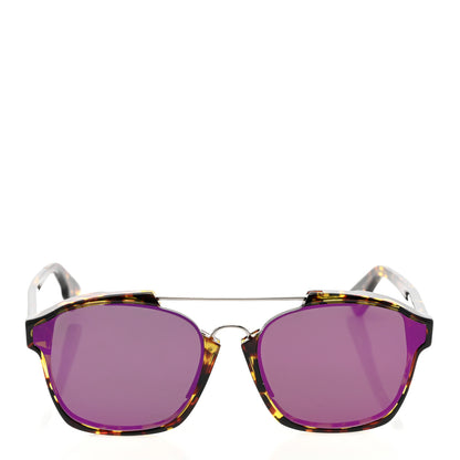 Christian Dior Abstract Square Mirrored Sunglasses Spotted Havana Purple 2 of 7