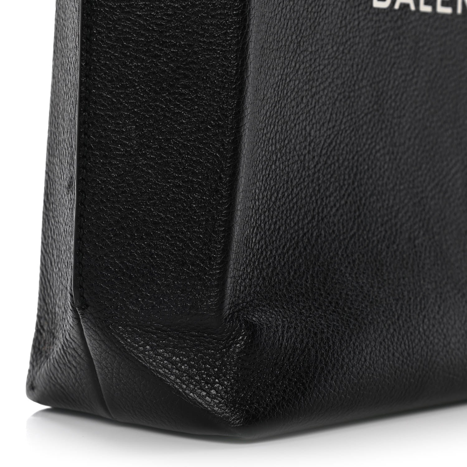 Balenciaga Calfskin Logo Small Shopping Black 13 of 14