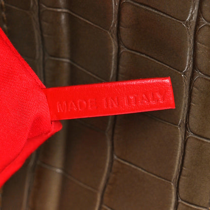 Christian Louboutin Calfskin Crocodile Embossed Medium Paloma Silex 8 of 13