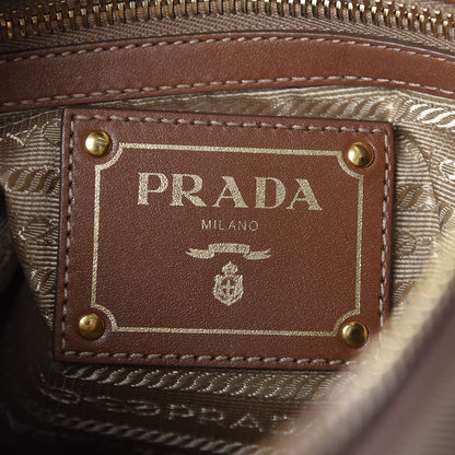 Prada Jacquard Logo Small Flat Messenger Bag Corda Brandy 6 of 10