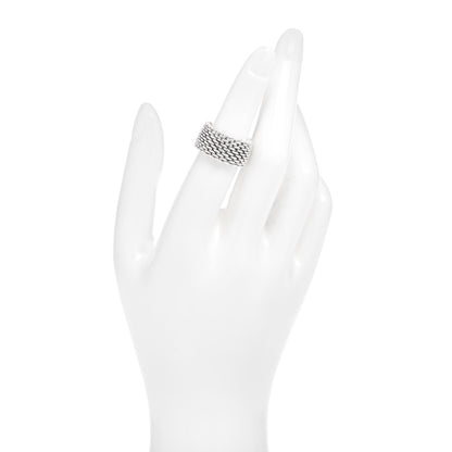 Tiffany Sterling Silver Somerset Mesh Ring 49 5 2 of 4