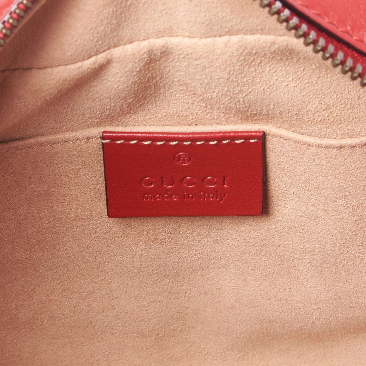 Gucci Calfskin Matelasse Small GG Marmont Chain Shoulder Bag Hibiscus Red 7 of 8