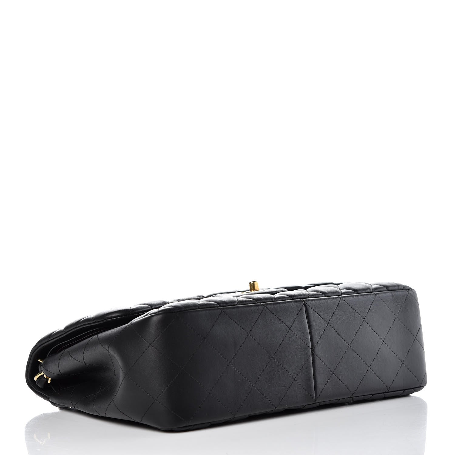 Chanel Lambskin Quilted Jumbo Double Flap Black 4 of 12