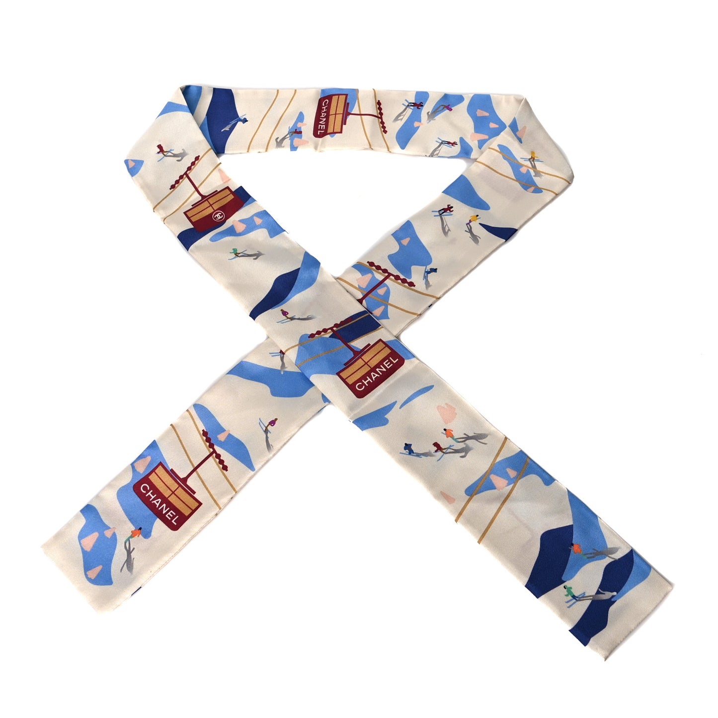 Silk Ski Print Slim Bandeau Multicolor