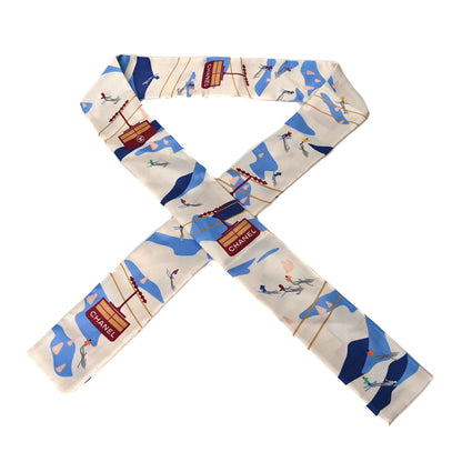 Chanel Silk Ski Print Slim Bandeau Multicolor 1 of 3