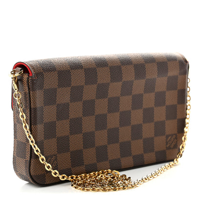 Louis Vuitton Damier Ebene Pochette Felicie Chain Wallet 4 of 11