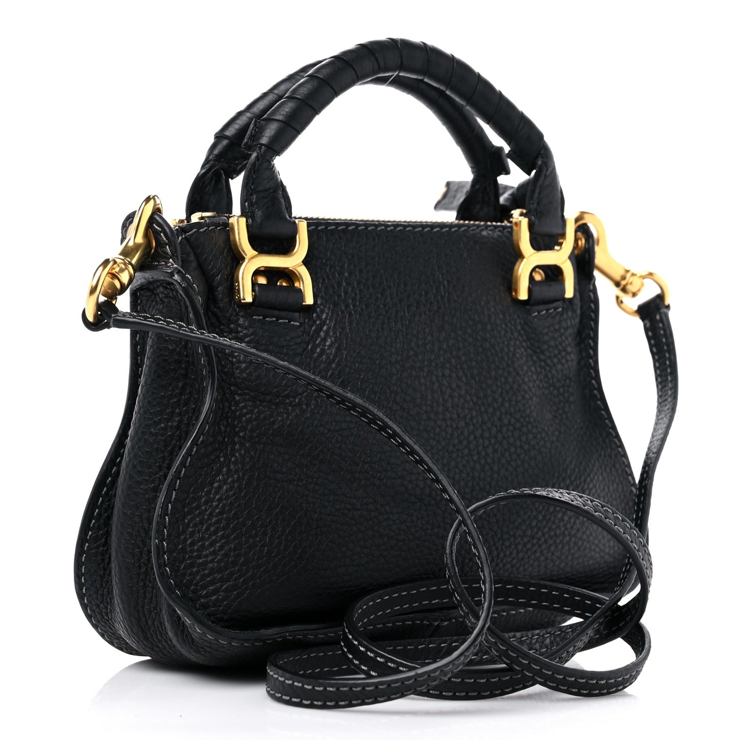 Calfskin Mini Marcie Satchel Black