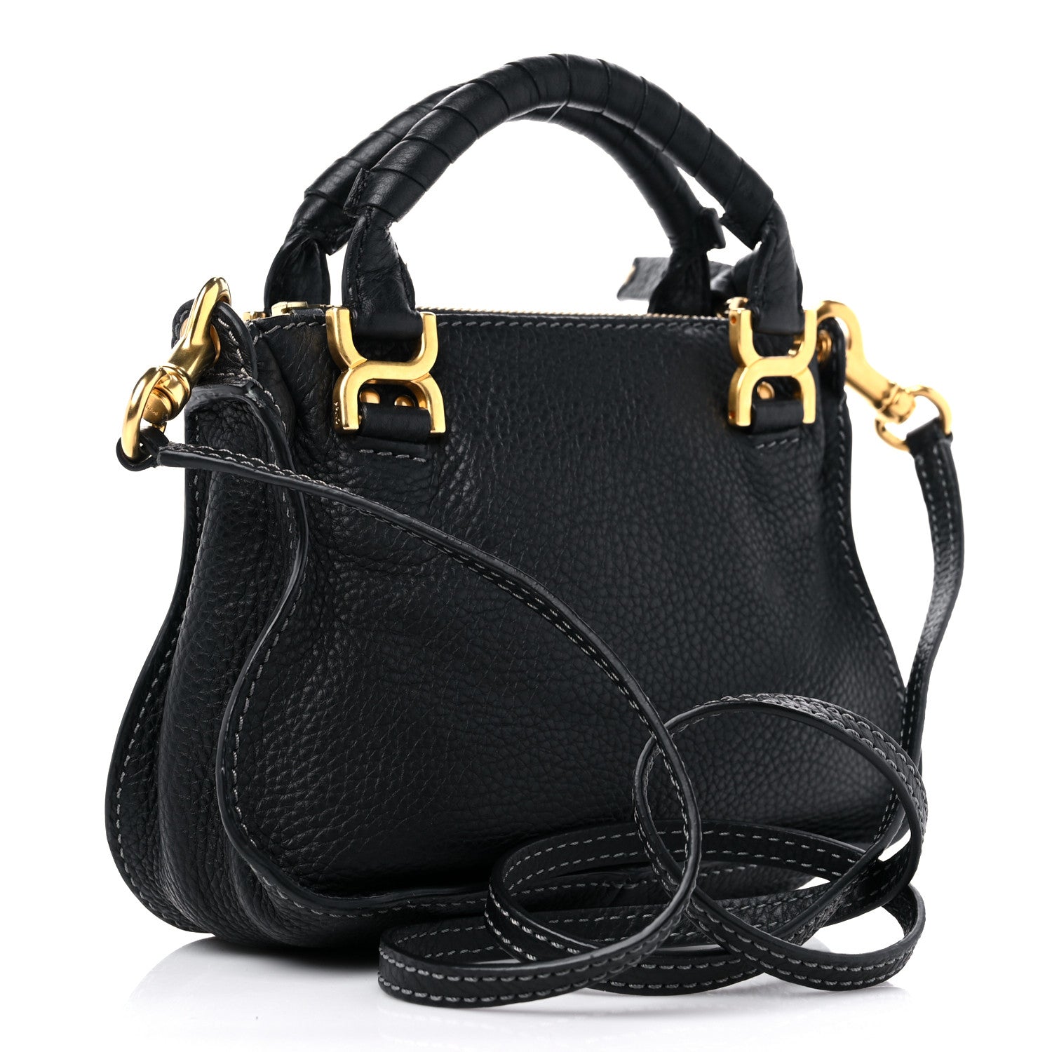 Chloe Calfskin Mini Marcie Satchel Black 3 of 9