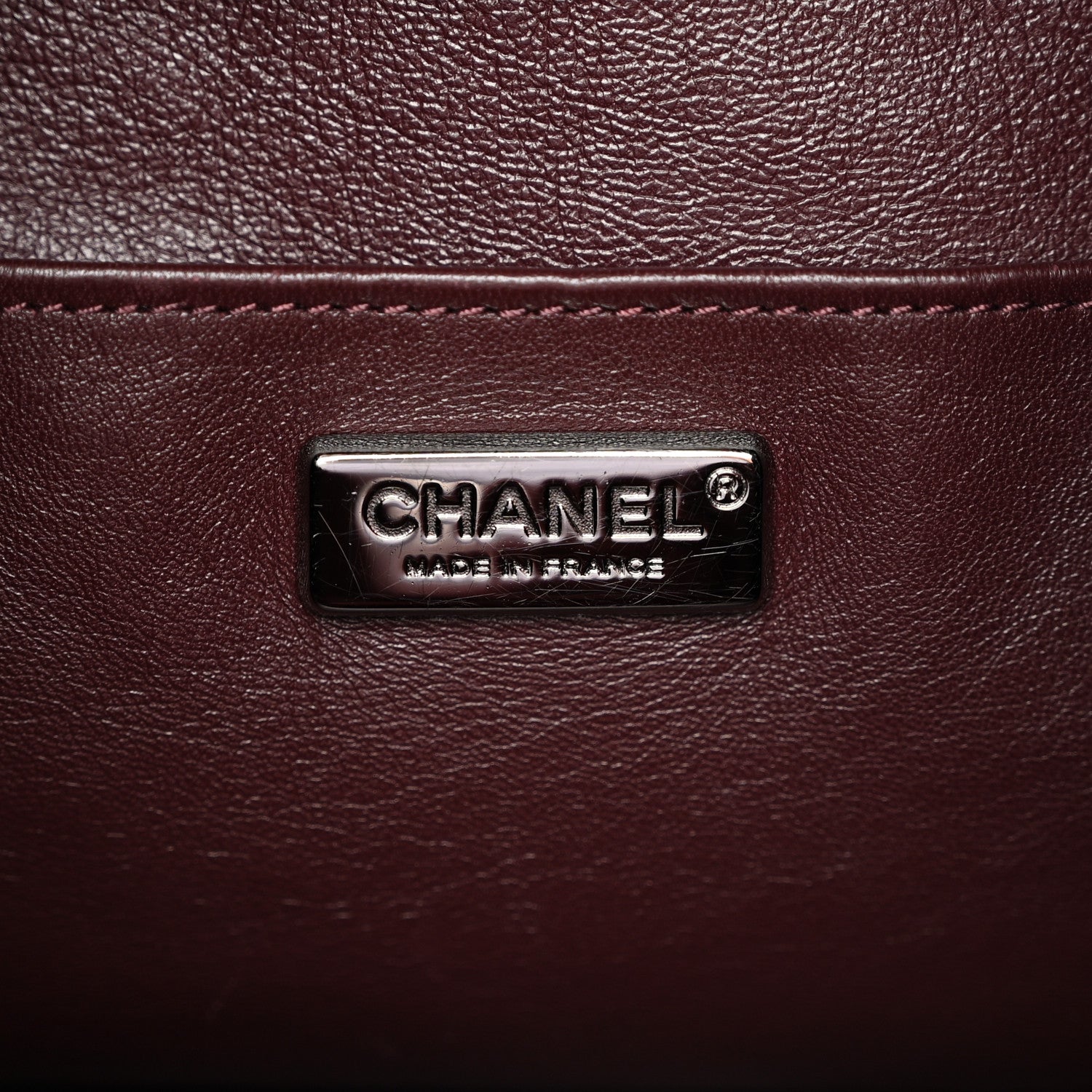 Chanel Rabbit Fur Quilted Pattern Shopping Tote Burgundy 7 of 11