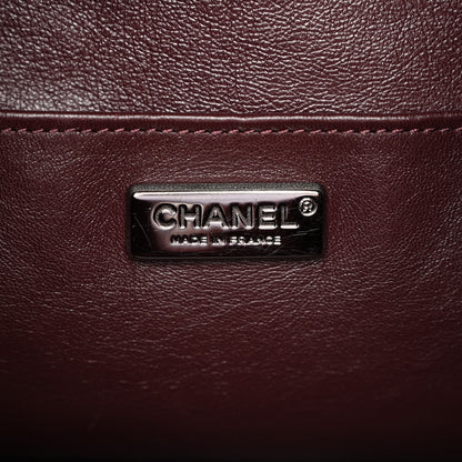 Chanel Rabbit Fur Quilted Pattern Shopping Tote Burgundy 7 of 11
