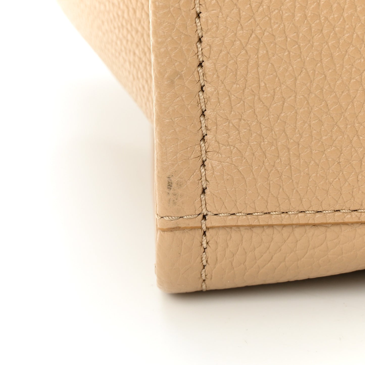 Grained Calfskin Small The Tote Bag Camel