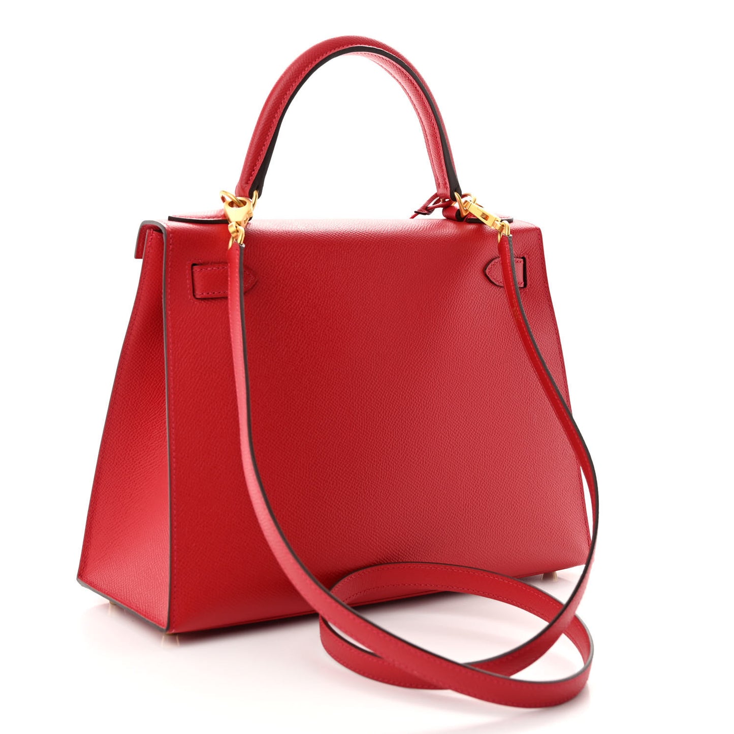 Epsom Horseshoe Kelly Sellier 28 Rouge Casaque Abricot