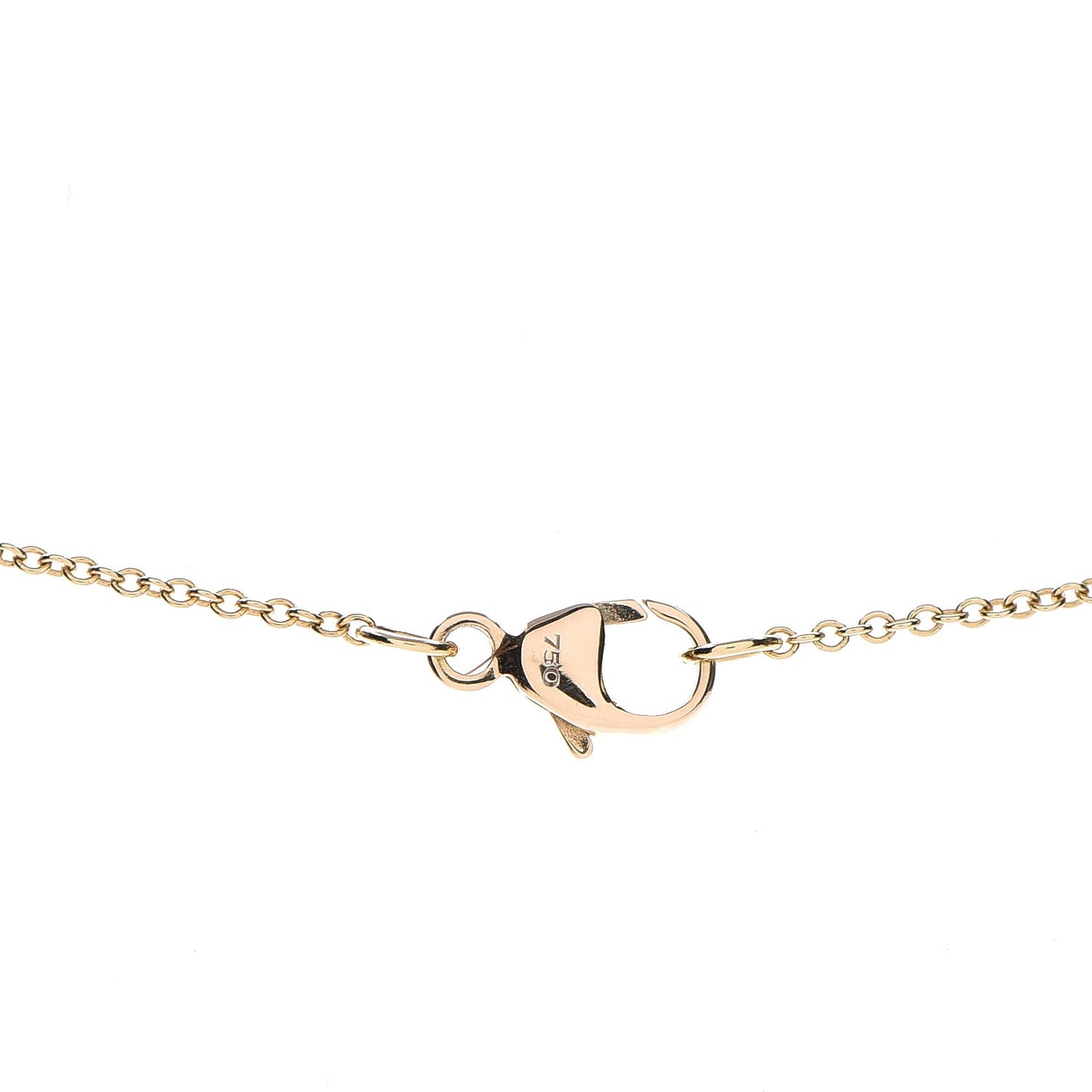18K Yellow Gold Diamond Initial B Charm Necklace