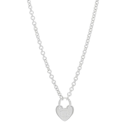 Tiffany Sterling Silver Return To Tiffany Love Heart Lock Pendant Necklace 1 of 3