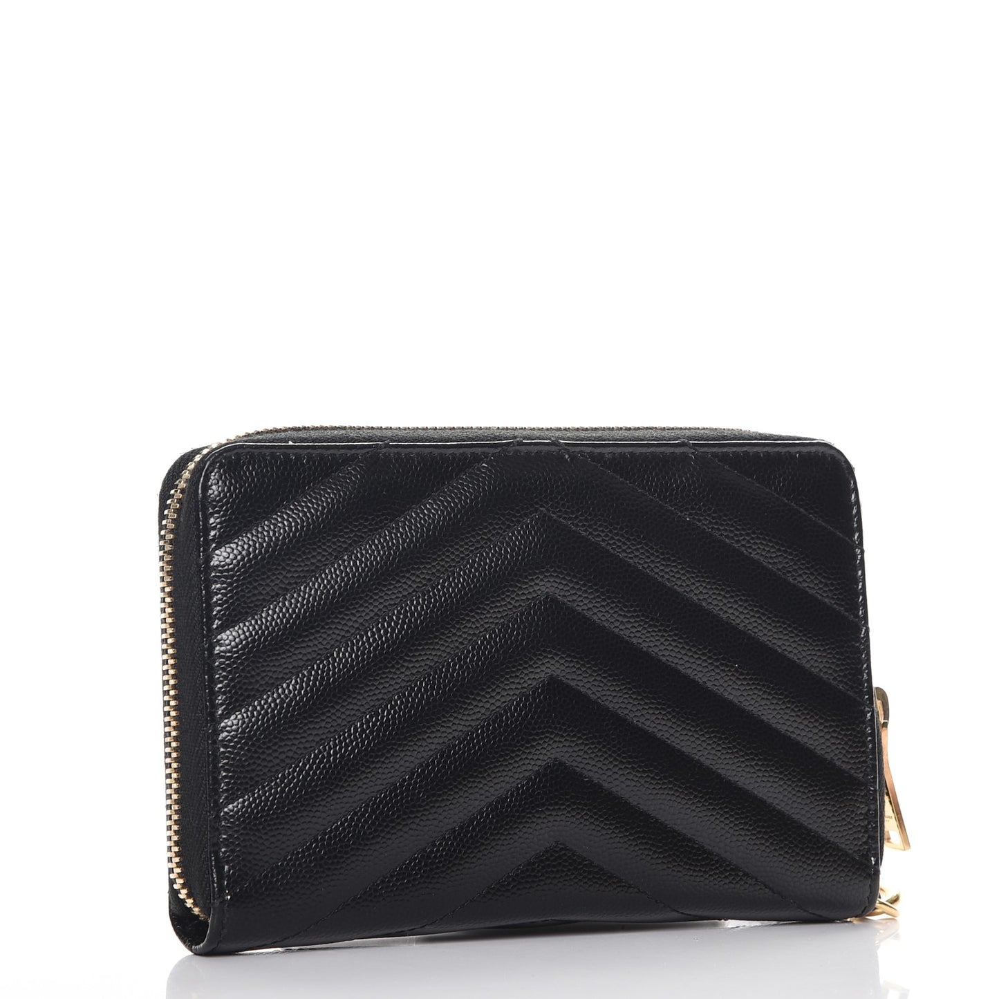 Grain De Poudre Matelasse Chevron Monogram Phone Wallet Black