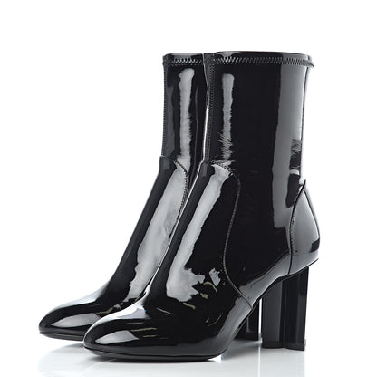 Louis Vuitton Patent Silhouette Ankle Boots 36 Black 3 of 9