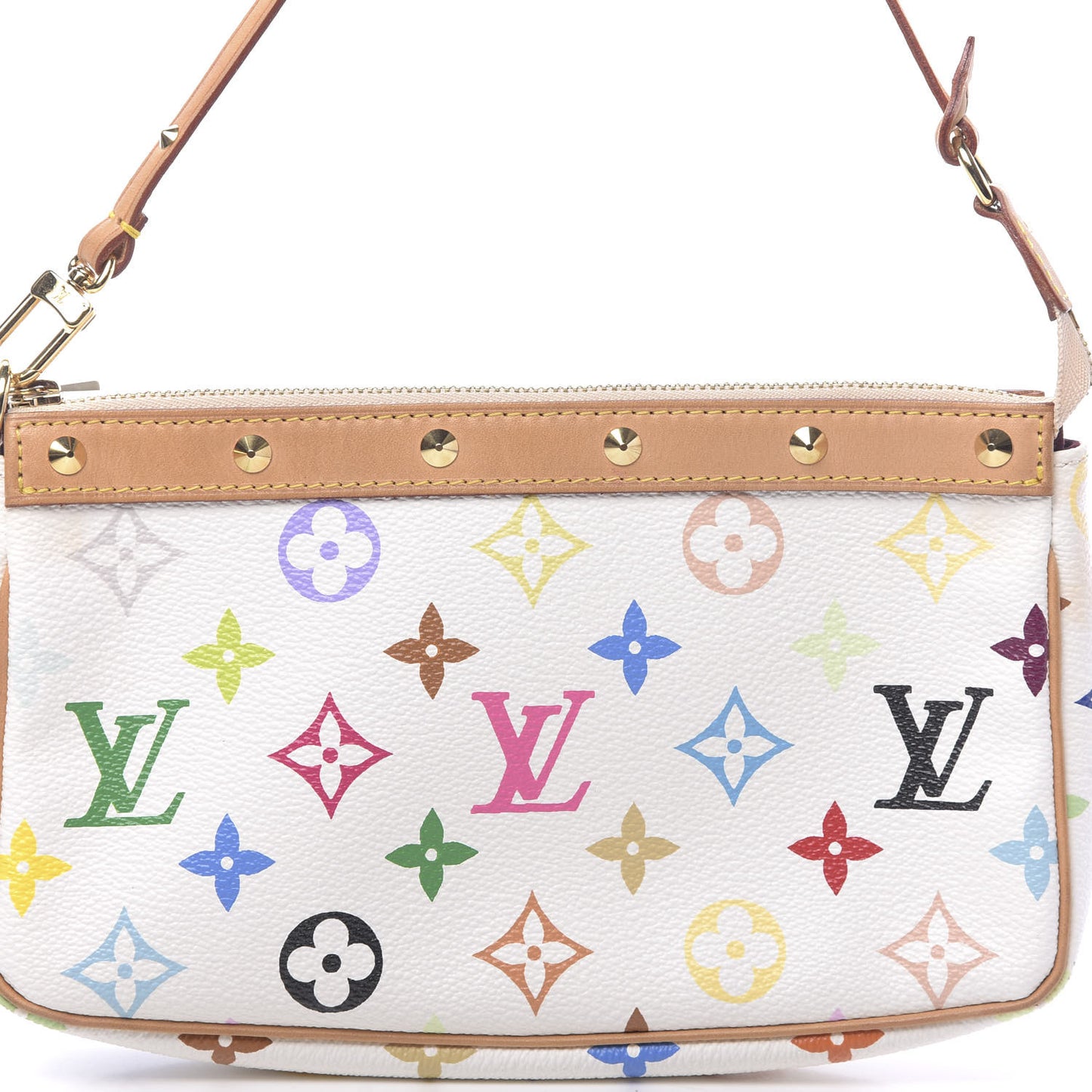 Monogram Multicolor Pochette Accessories White