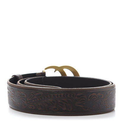 Gucci Calfskin Knurled Double G 40mm Belt 105 42 Testa di Moro 2 of 7
