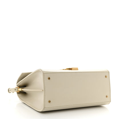 Saint Laurent Smooth Calfskin Medium Classic Monogram Cassandra Top Handle Crema Soft Rouge Legion 4 of 11